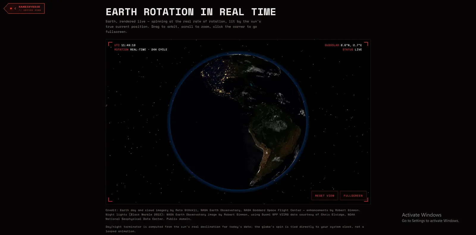 Earth Rotation Live thumbnail